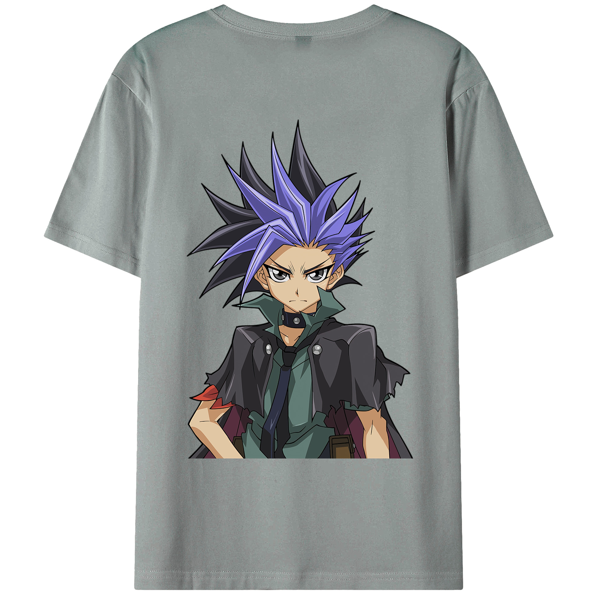 （画像用） 遊☆戯☆王 Yu-Gi-Oh! 綿100％ メンズ半袖Tシャツ（バックプリント） 通気性